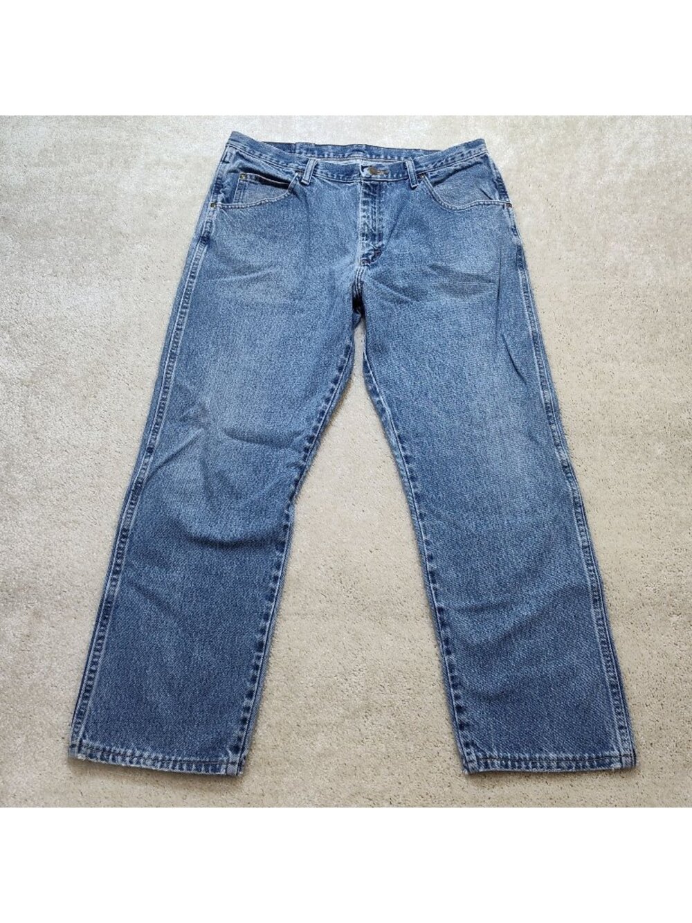 Wrangler Regular Fit Straight Leg Cotton Denim Jean Men 36x30 Five Star Workwear